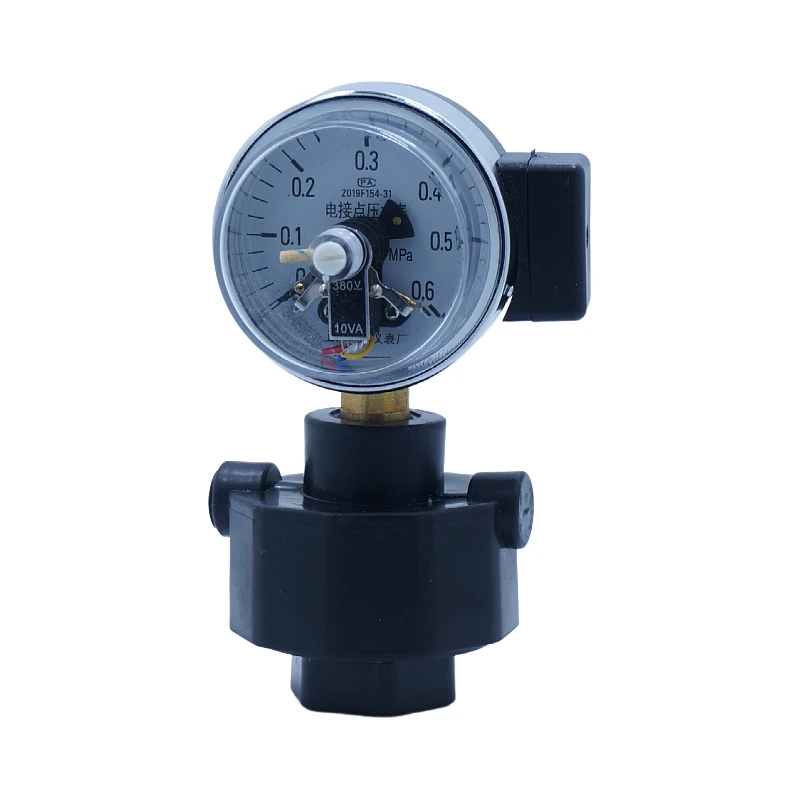 

electric contact pressure gauge YX-60 diaphragm base anti-corrosion touchpoint upper and lower limit acid and alkali resistance