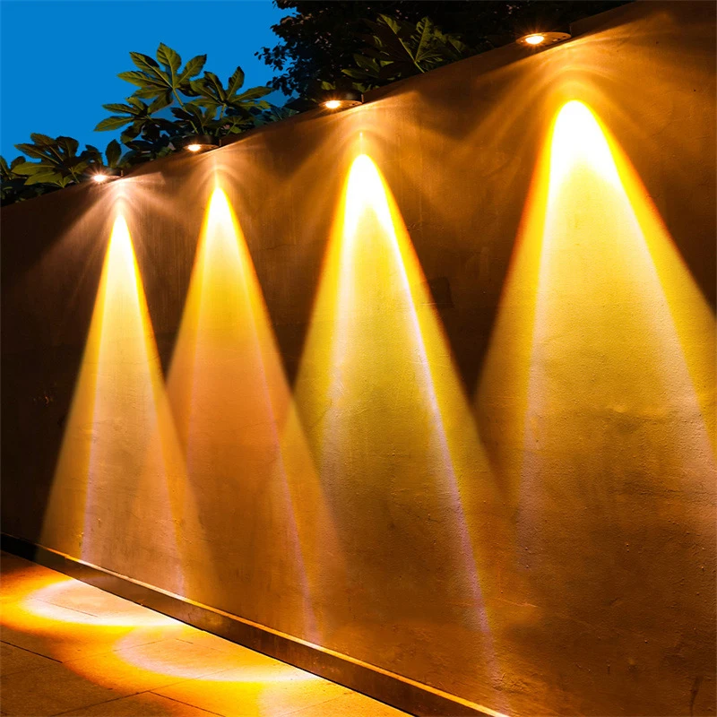 

4Pack High Bright Solar Fence Lights Solar Wall Lights Outdoor Waterproof Solar Lights for Backyard Wall Fence Gutter Porch Step