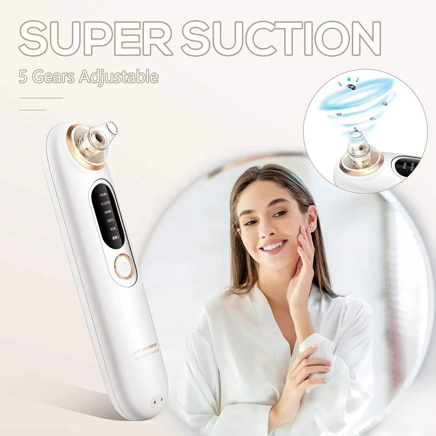 Outils d'élimination des points noirs, extracteur de points noirs Rechargeable, aspirateur puissant pour le nettoyage des pores, meilleure vente