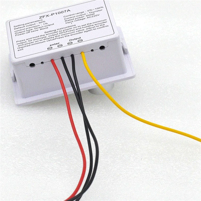 【Sleek Design】2X ZFX-P1007A Digital Display Speed Controller Waterproof Stepless Speed Regulator Governor 500W AC 220V Control S