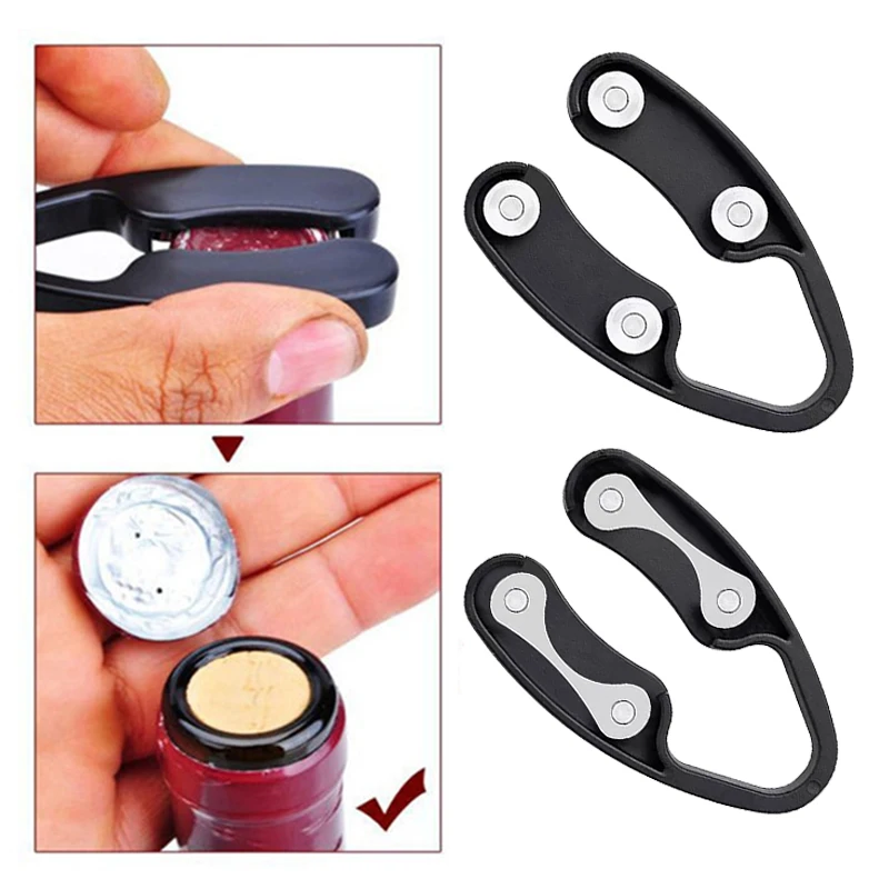 

New Ergonomic Design Bottle Foil Cutter Bottle Cap Paper Cutter Black/Silver Bottle Foil Remover Handheld Wine Openers