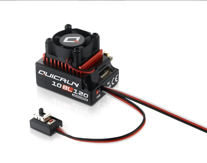 Original Hobbywing QUICRUN 10BL120 Sensored 120A 2-3S Lipo Speed Controller Brushless ESC for 1/10 1/12 RC Car