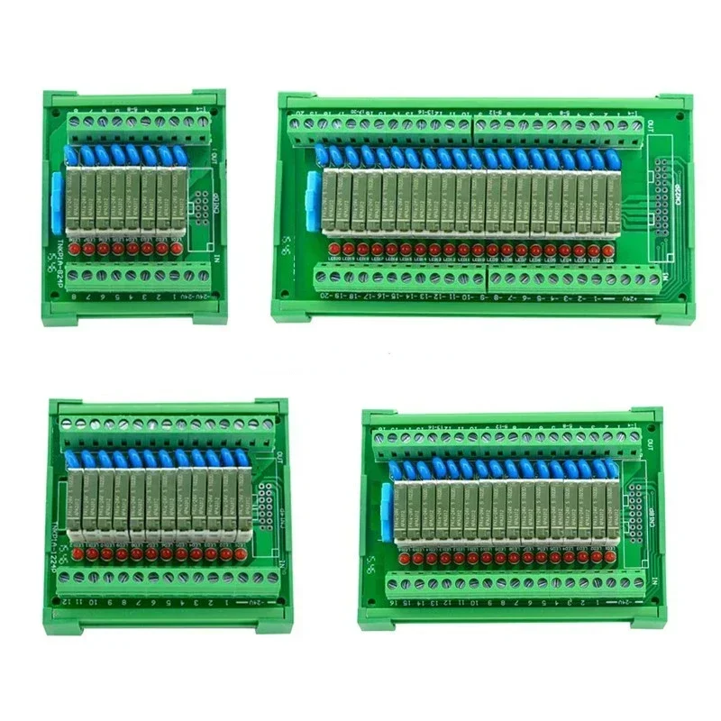 Módulo de relé de 16 canales, 5V,12V, 24v, 16 canales de salida, 16 canales, Escudo de módulo de relé de 16 vías