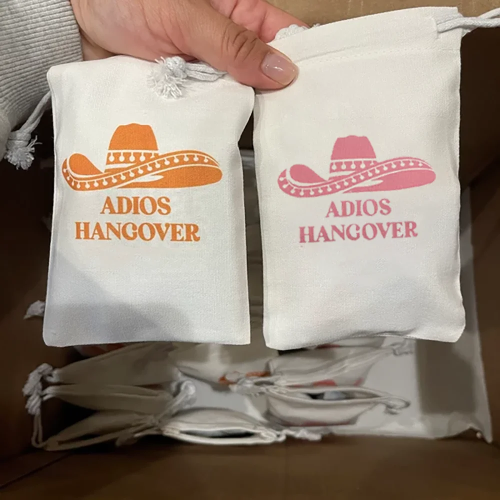 5Pcs Adios Hangover Kit Bags Mexico Bachelorette Party Bridesmaids Accessories Wedding Souvenirs Bride Shower Favor Bride To Be view 4