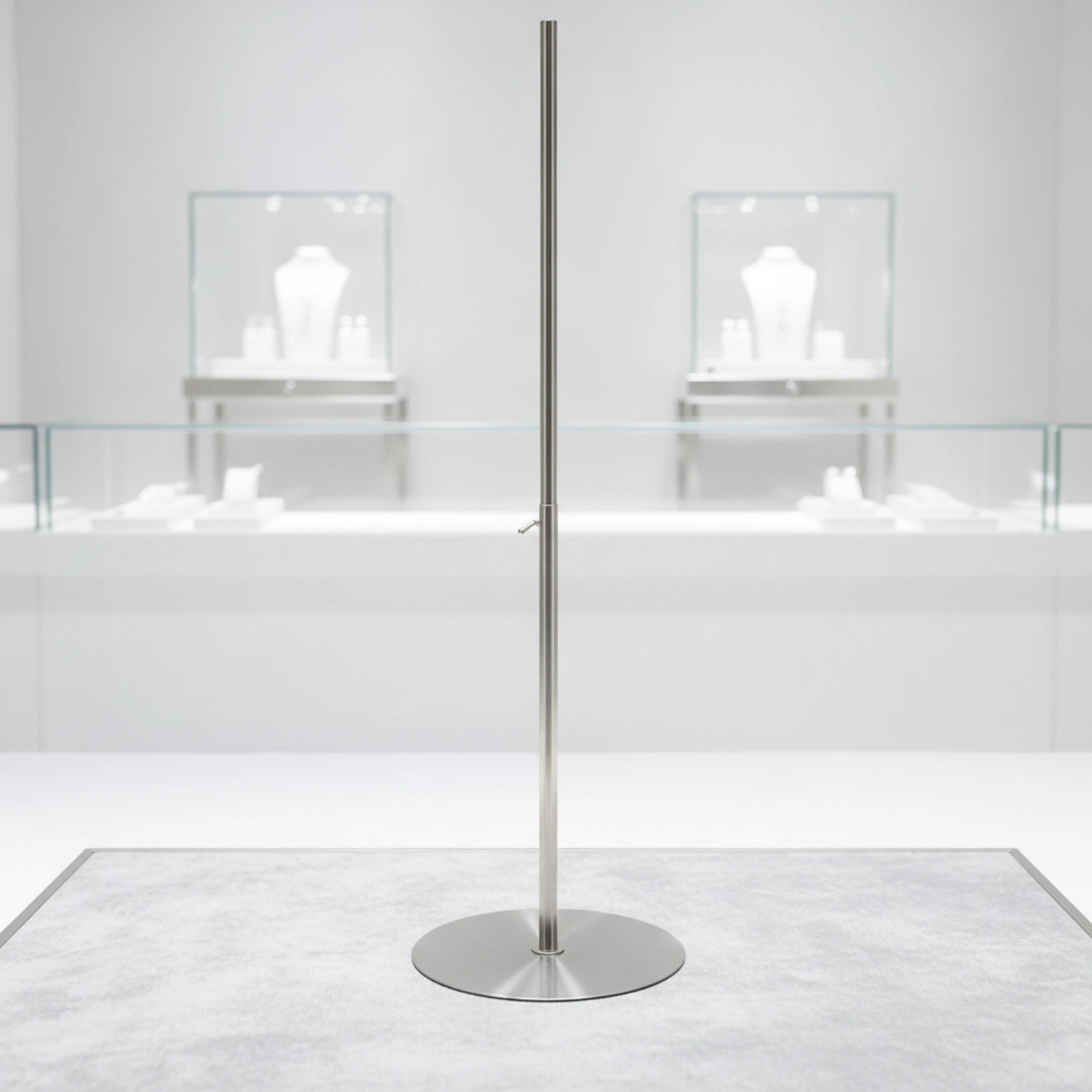 Telescopic Stand Height-Adjustable Pedestal Stand Display Support with Round Base Floor-Standing Display Platform Stable