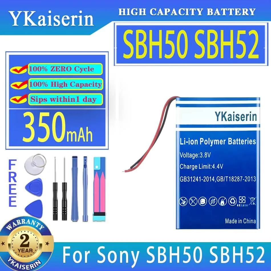 

Earphone Battery For Sony SBH50 SBH52 AB291634PG 2 Line Long-Lasting Performance 350Mah