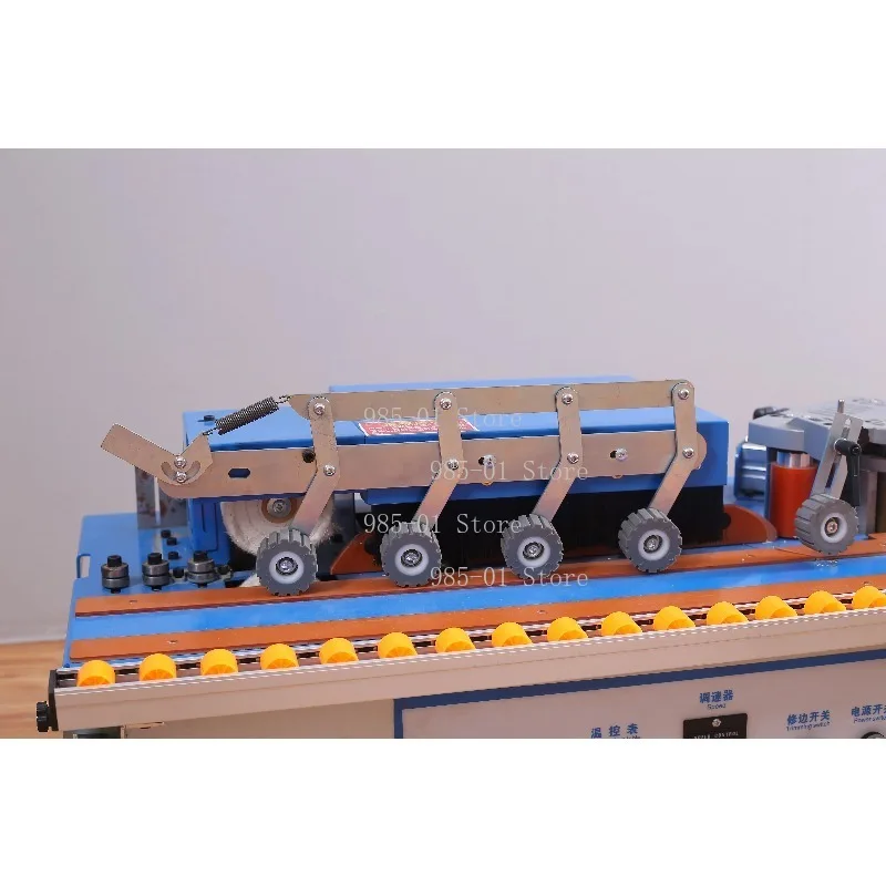 Portable mini edge banding machine, multifunctional design for PVC, melamine and wood board processing