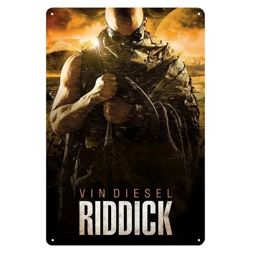 Y1,Riddick Vin Movie Metal Poster Tin Sign 20x30cm Plaque-aluminum