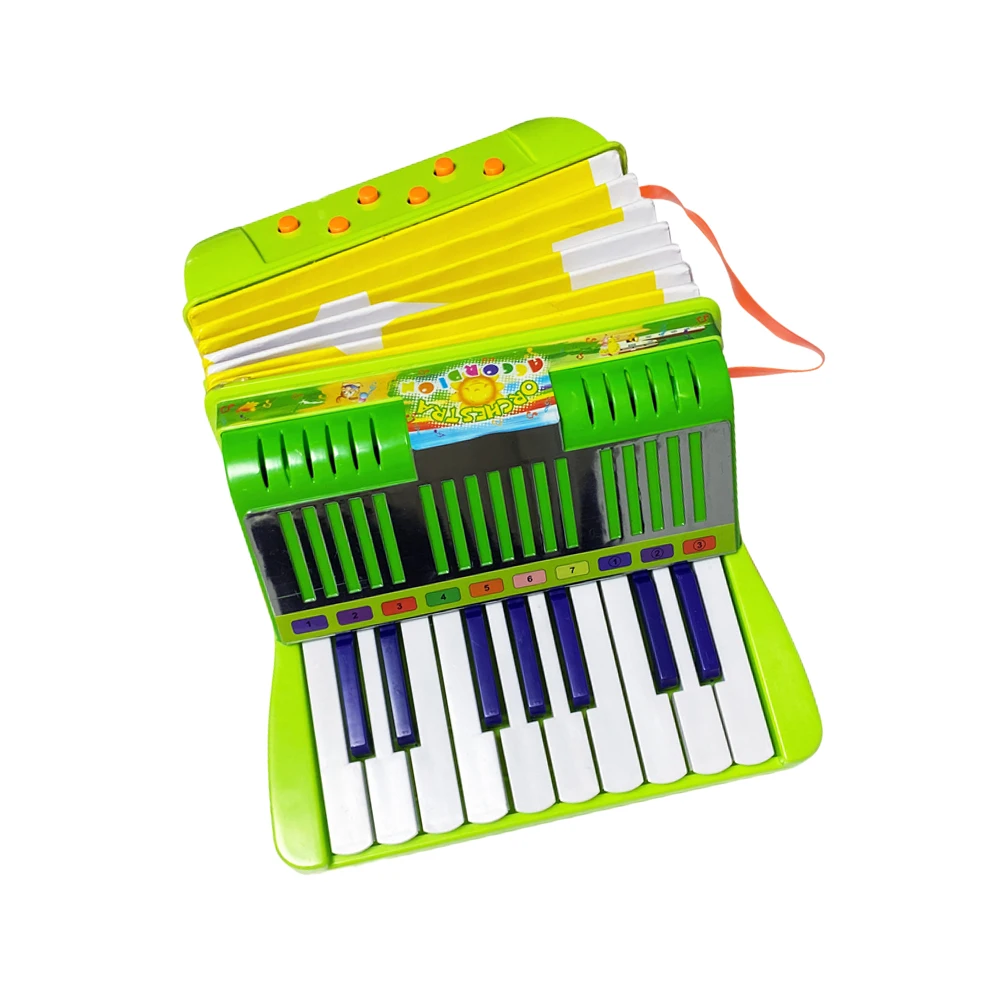 Mini 17-key 6-bass Accordion ABS Material with Buckle Musical Instrument for Beginners Christmas Lightweight Button Accordion