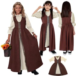 Party Palace Cosplay Medieval Retro Costume Dress Children‘s Performance Stage Costume Outfits Fantasy Halloween Carnival Suit