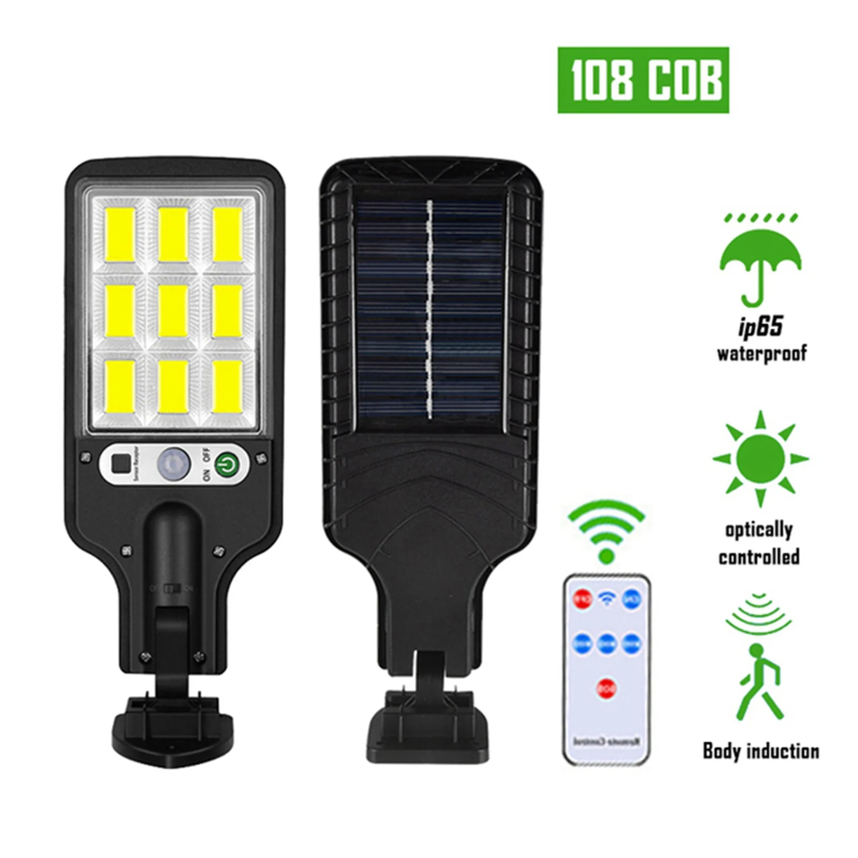 AA81-5X Solar Street Lamp Human Body Infrared Light Control Induction Lamp Waterproof Grade IP65