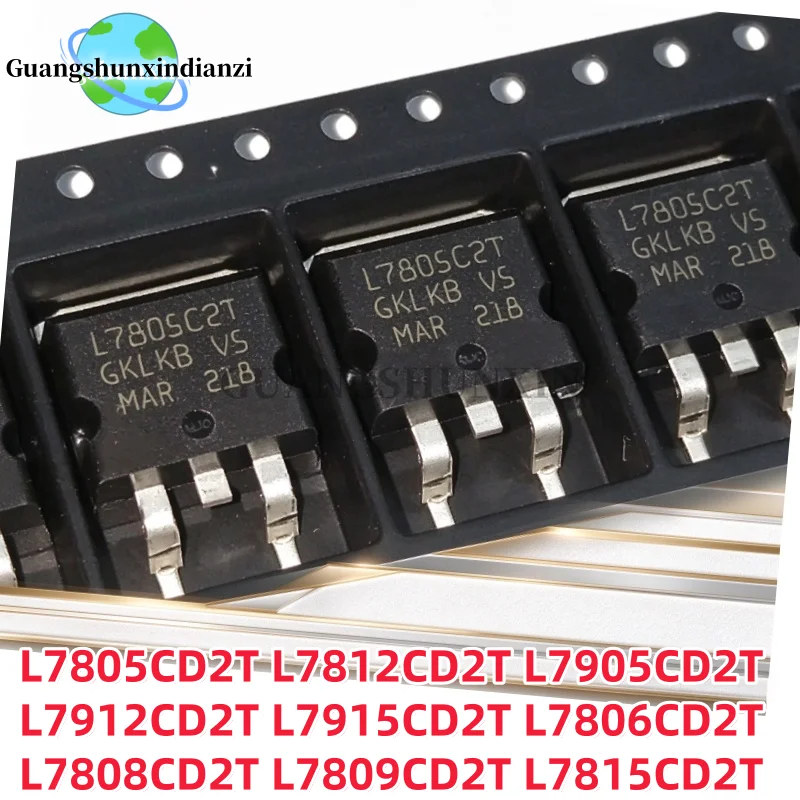 10Pcs 100% New L7805CD2T L7812CD2T L7905CD2T L7912CD2T L7915CD2T L7806CD2T L7808CD2T L7809CD2T L7815CD2T TO-263 In Stock