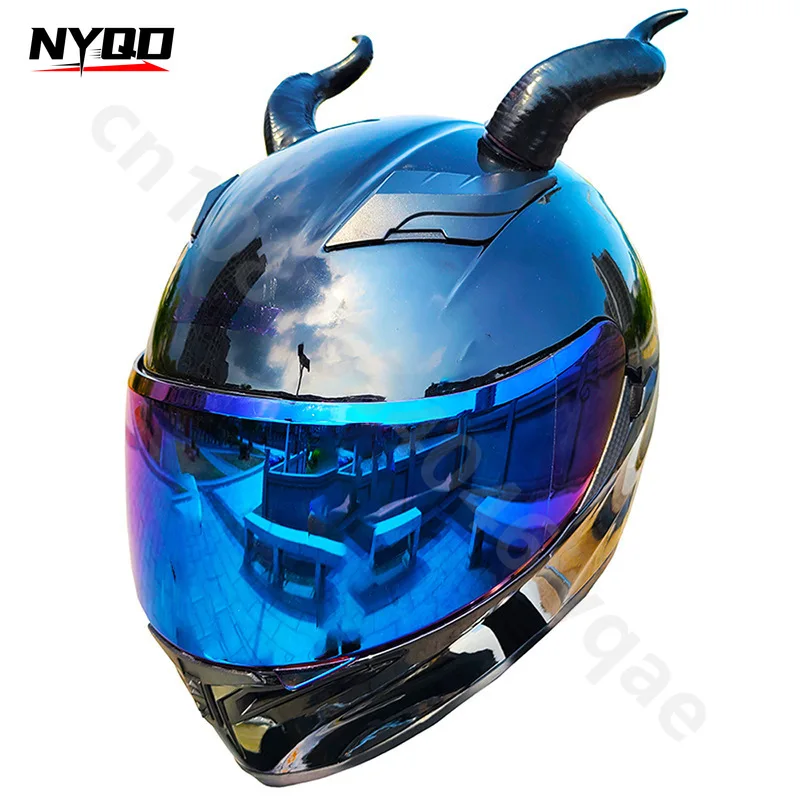 Twisted Horn Decoration Suction Cup Demon Magic Horns Motorcycle Helmet Knight Simulation Decorate Moto Acessorios