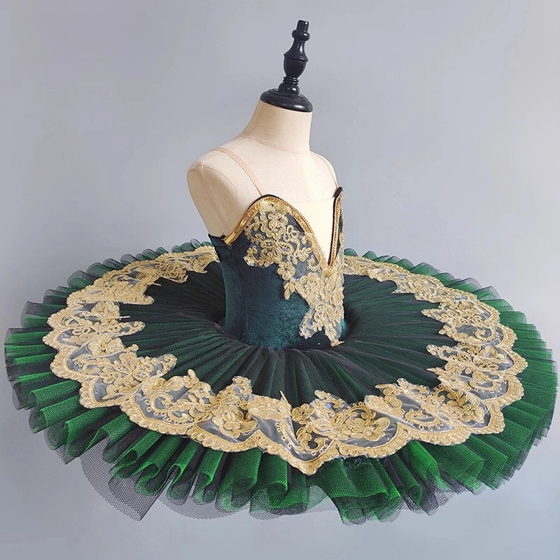 Robe de ballet haut de gamme pour filles, robe de spectacle de danse professionnelle pour enfants, robe tutu sans bretelles à variation Bluebird.