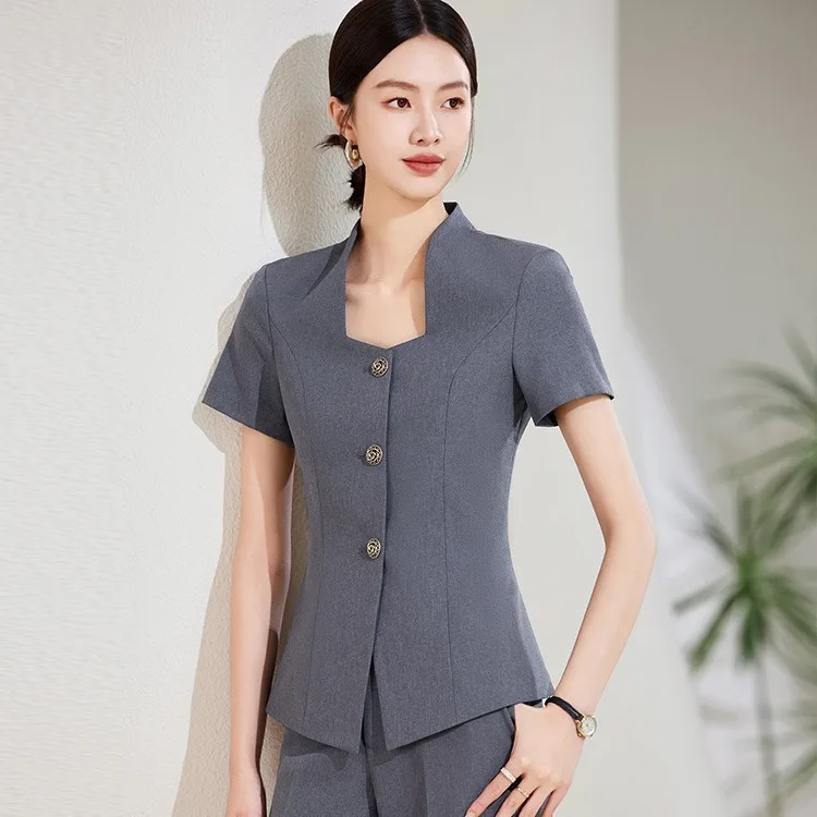 

Formal Pantsuits for Women Professional Summer Newest Styles Office Business Work Wear with Pants and Tops Blazers Career Sets