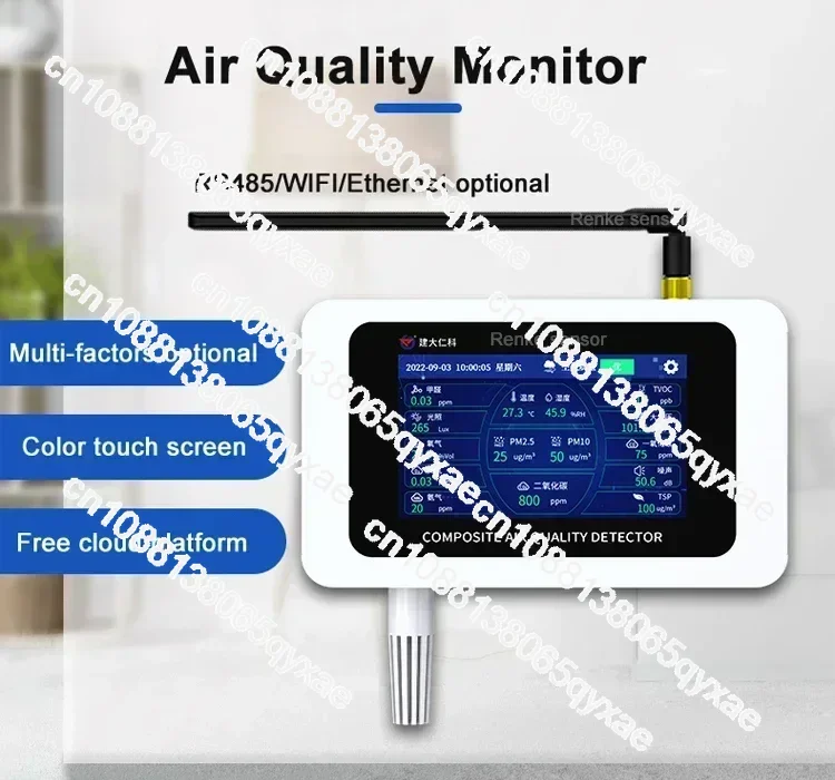 Renke Air Quality Monitoring Equipment for PM2.5 PM10 CO SO2 NO2 O3 TVOC Gas System Analyzer Detector Air Pollution