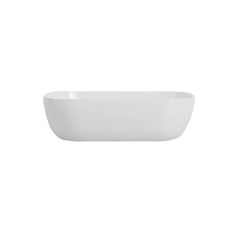 Modern White Porcelain Ceramic Vessel Sink Rectangular Bathroom Vanity with Sleek Countertop Polished for Hotel Application