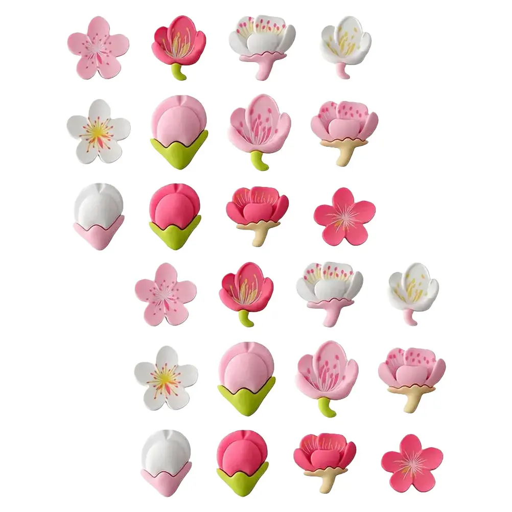 

24 pcs Pin Photo Wall Tacks Cute Decorative Thumb Tacks for Cork Board Felt Bulletin Resin Flower Design Clear