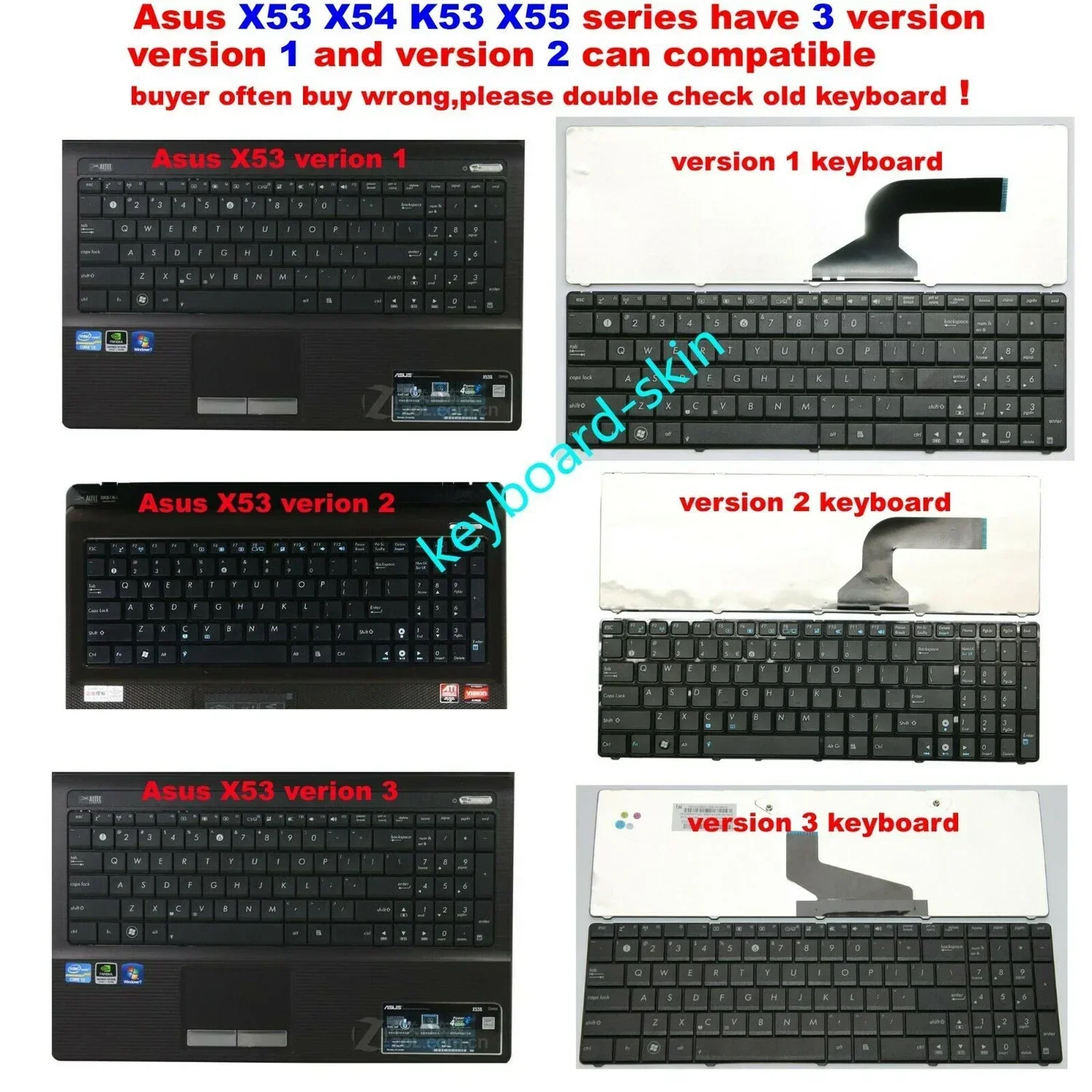 RU US keyboard for Asus K53U K53B K53BY K53T K53S K53SV K53E K53 K53Z K53SC K53X X55 X55VD X55A X55C X55U X55X laptop