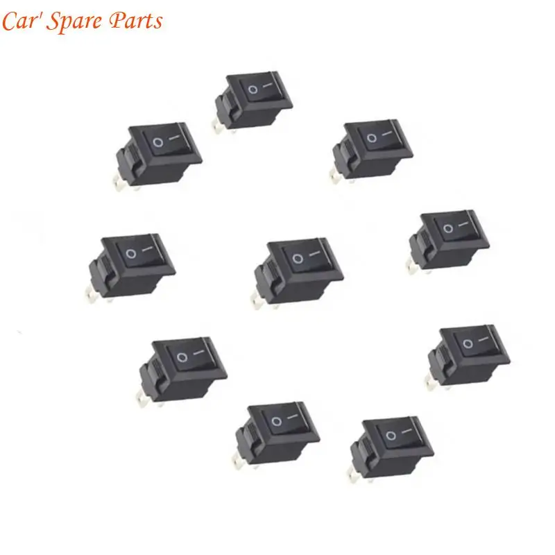 

Y4UA 10 шт. 2 контакта электрическая мощность лодка форма SPST ON-OFF кулисные переключатели тумблеры 250 В 3A 2 положения