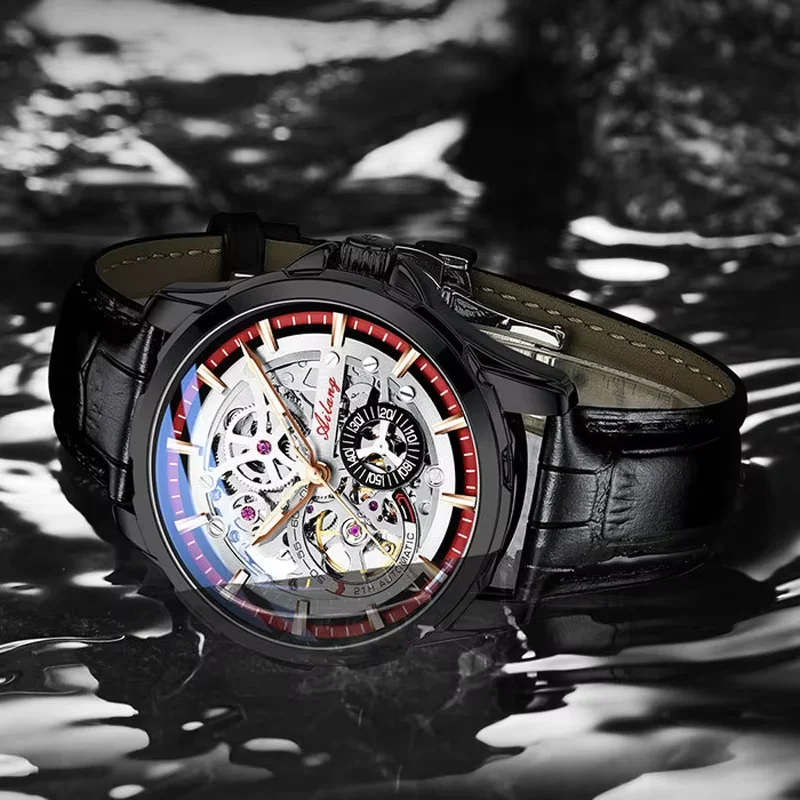 Large Unique Design AILANG Skeleton Dial Watch 8650 Stainless Steel Automatic Mechanical Watches relogio Waterproof High Quality