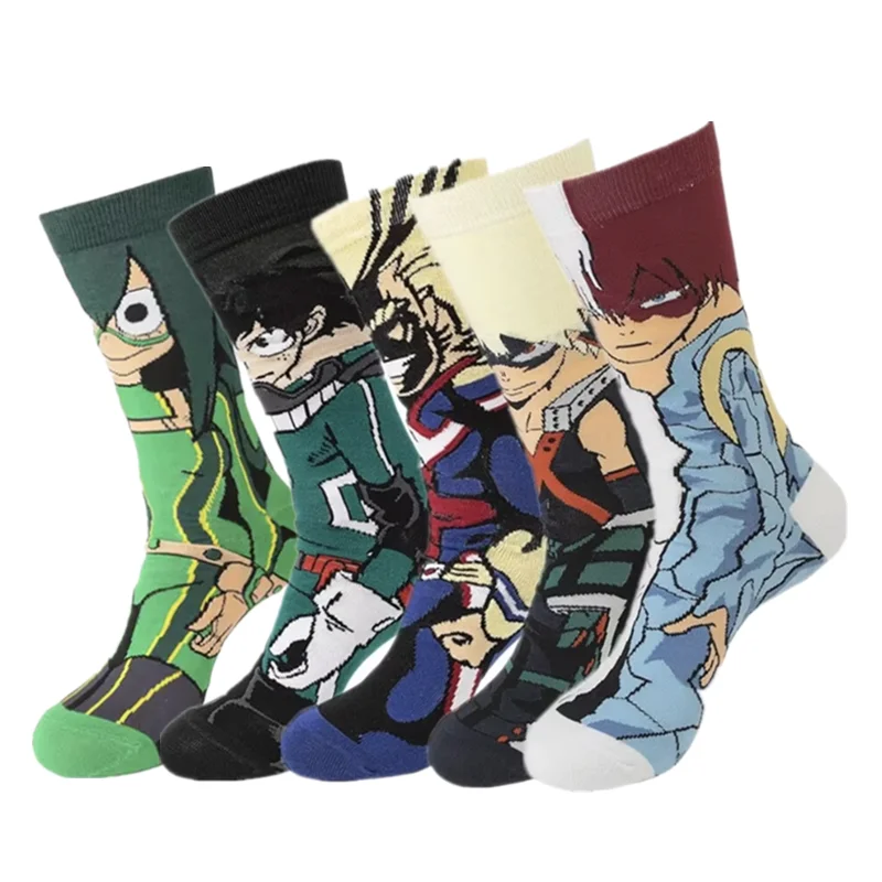 Anime My Hero Academia Boku no Midoriya Izuku Bakugou Katsuki Todoroki Shoto Cosplay Socks Academia Sockings Accessories Prop