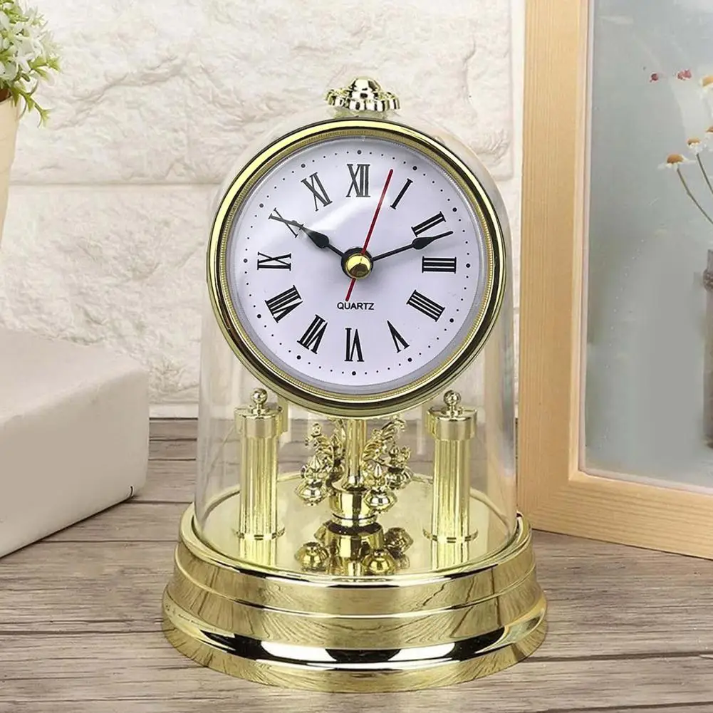 Retro Round Clock Insert Battery Operated Clock Movement DIY Craft Mini Clocks Insert High Accurate Roman Number Inlaid Clock