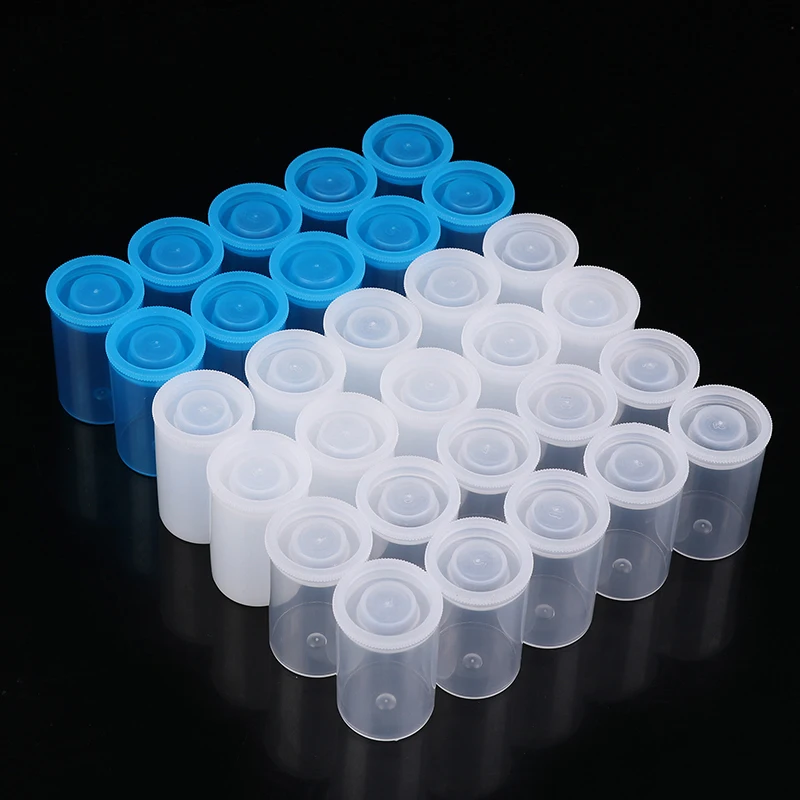 10Pcs Fish Bait Bottle Fish Hook Box Packing Bottle Wide Mouth Plastic Bottle Plastic Film Box