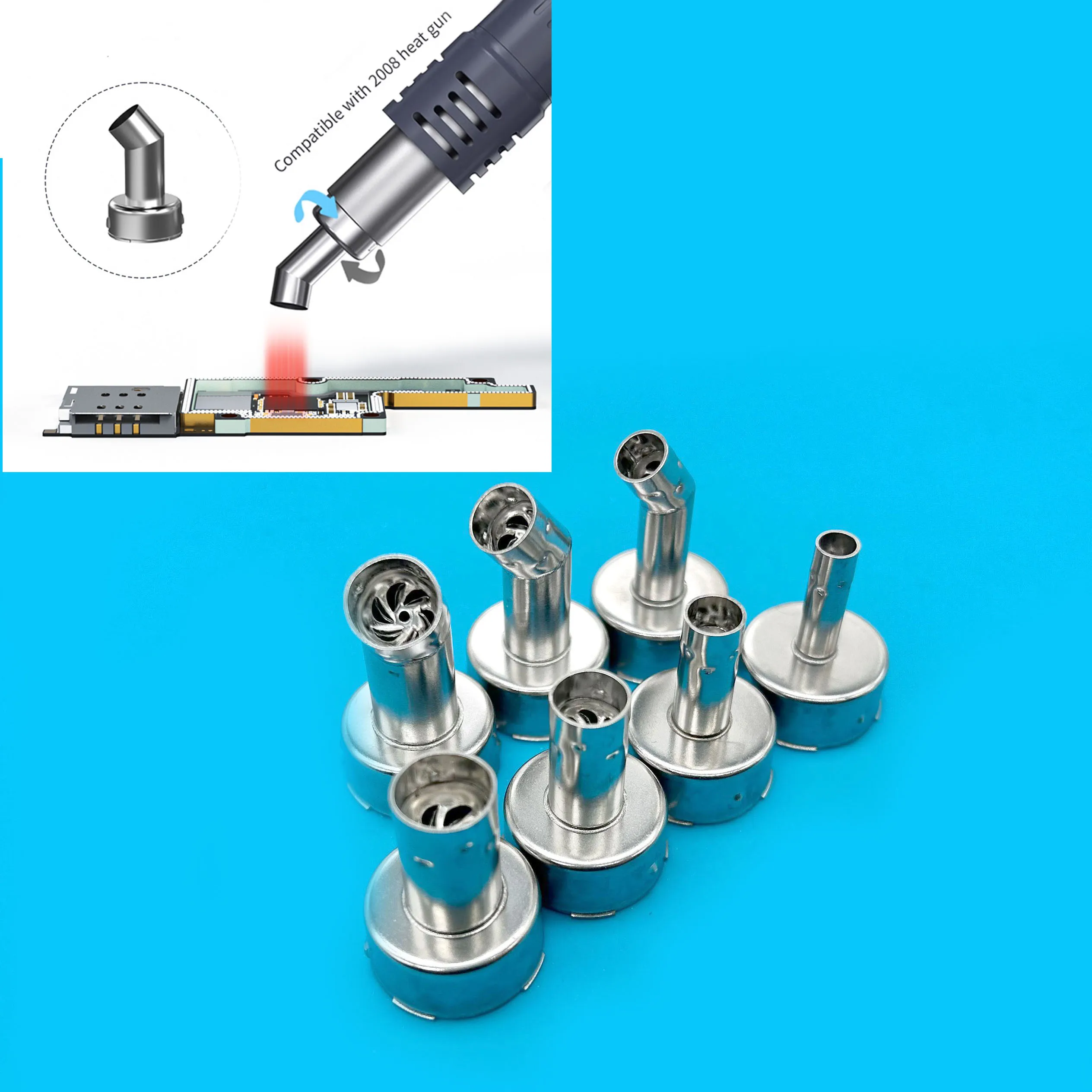

spiral wind Nozzle for QUICK 2008 2008D+ 861X 858D 858A 705 707D+ 858AD 856AD 8586 2020+ 2020D+ BGA Soldering Stations