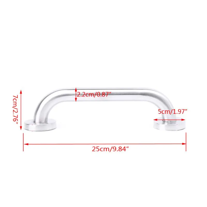 25cm Bathroom Shower Tub Handrail Stainless Steel Safety Toilet Support Gra