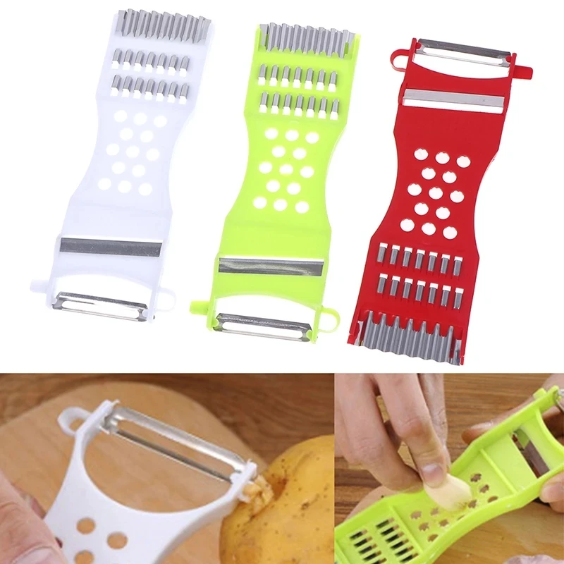 

2pcs Vegetables Cutter Garlic Grater Potato Peeler Cucumber Carrot Slicer Graters Fruit Vegetable Tools Kitchen Gadgets