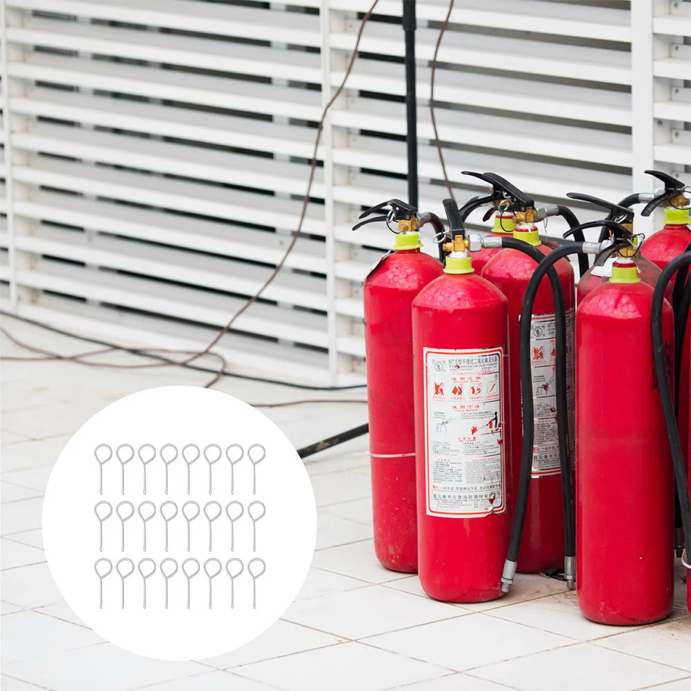 Brandblusser Gereedschap Klink Apparatuur Borgpen Zilver Roestvrij Stalen Trekpennen