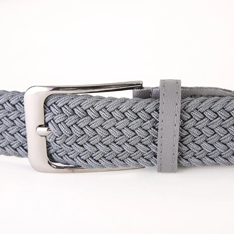 Stretch Canvas Pin Buckle Trouser Belts Plus Large Size 130 140 150cm Elastic Woven Belt Casual Women Men\'s Punched Waist Straps