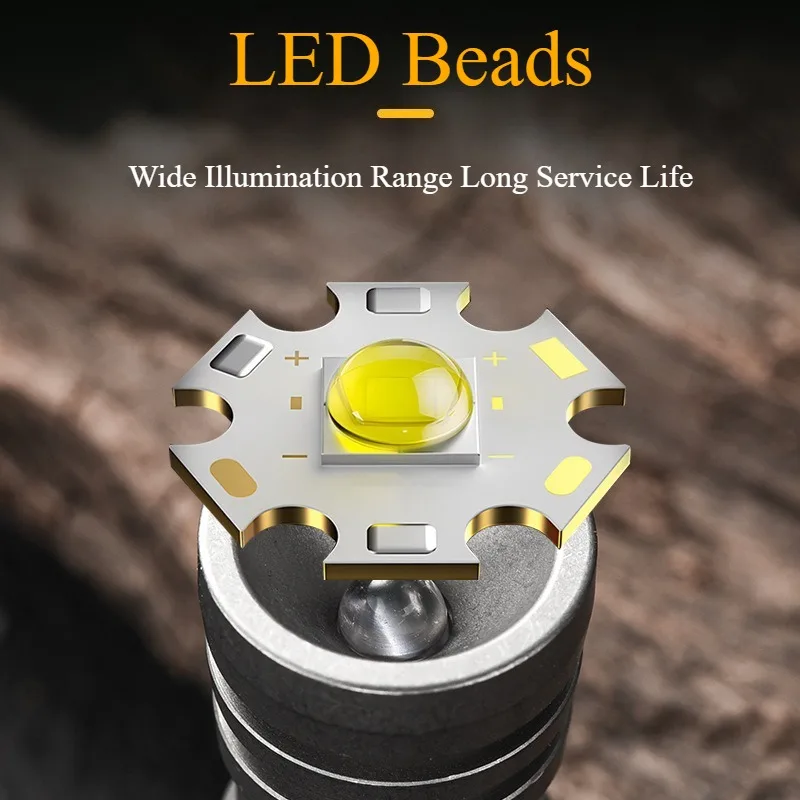 2‑in‑1 Titanium Alloy Mini LED Keychain Flashlight, Portable EDC Pocket Torch Multi‑Purpose Outdoor Survival Gear