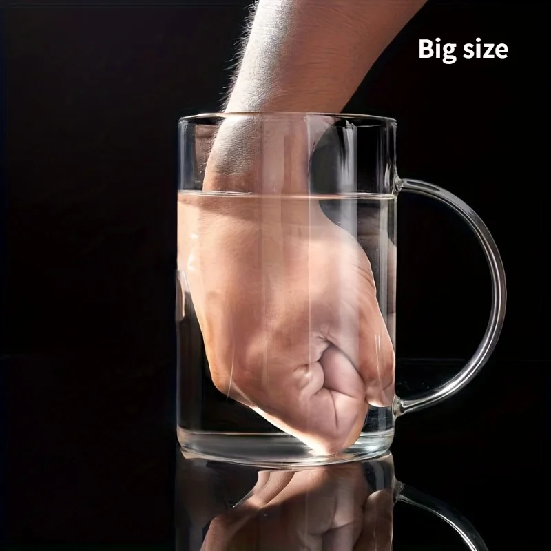 1pc 1L Large Glass Cup with Lid and Handle Heat Resistant Glass Water Cup Iced Coffee Mug for Juice Milk Summer Winter Drinkware