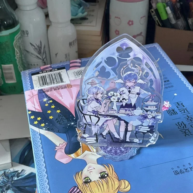 Hot Honkai: Star Rail Sunday Robin Afternoon Tea Double Insertion Acrylic Figure Stand Model Plate Desk Decor Standing Ornaments