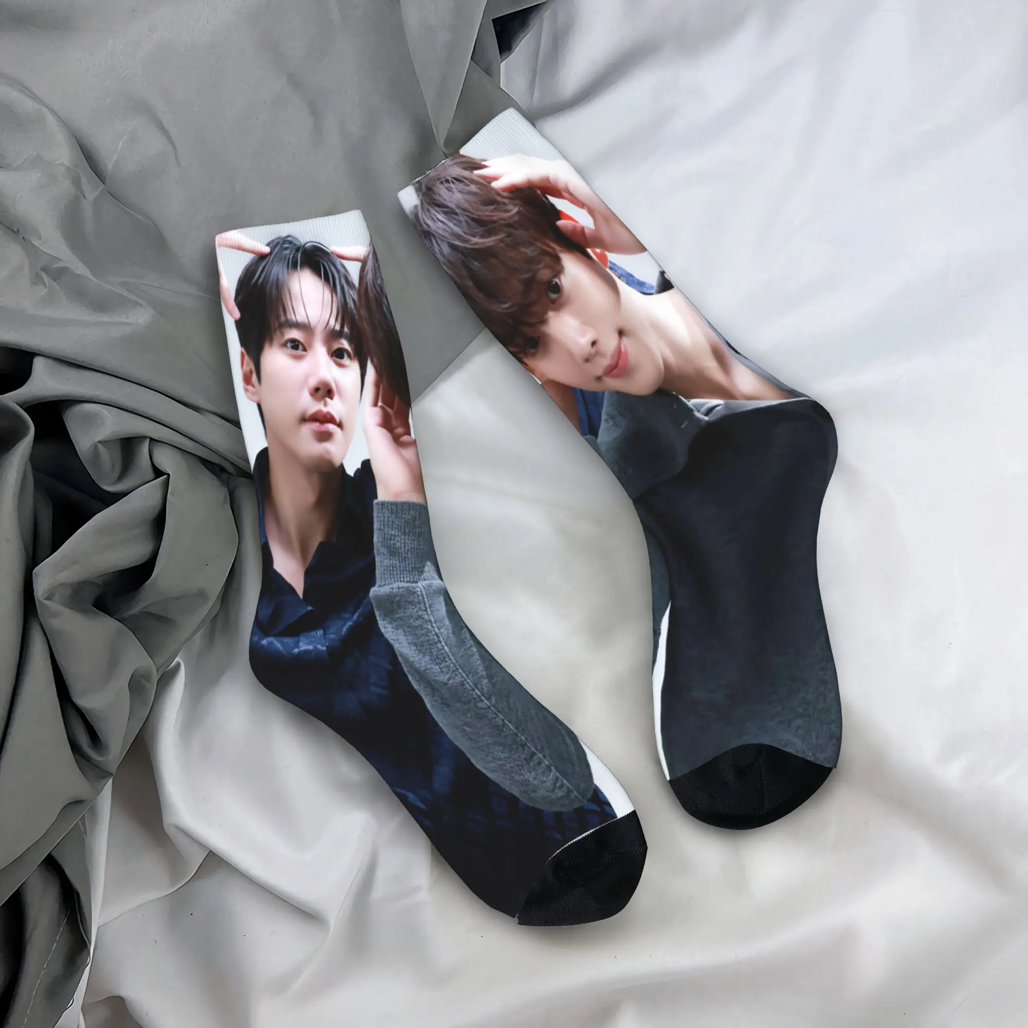Kdrama Four Hands Two Sonatas Socks  Leisure Stockings Autumn Non Skid Men Socks Warm Soft Printed Skateboard Socks