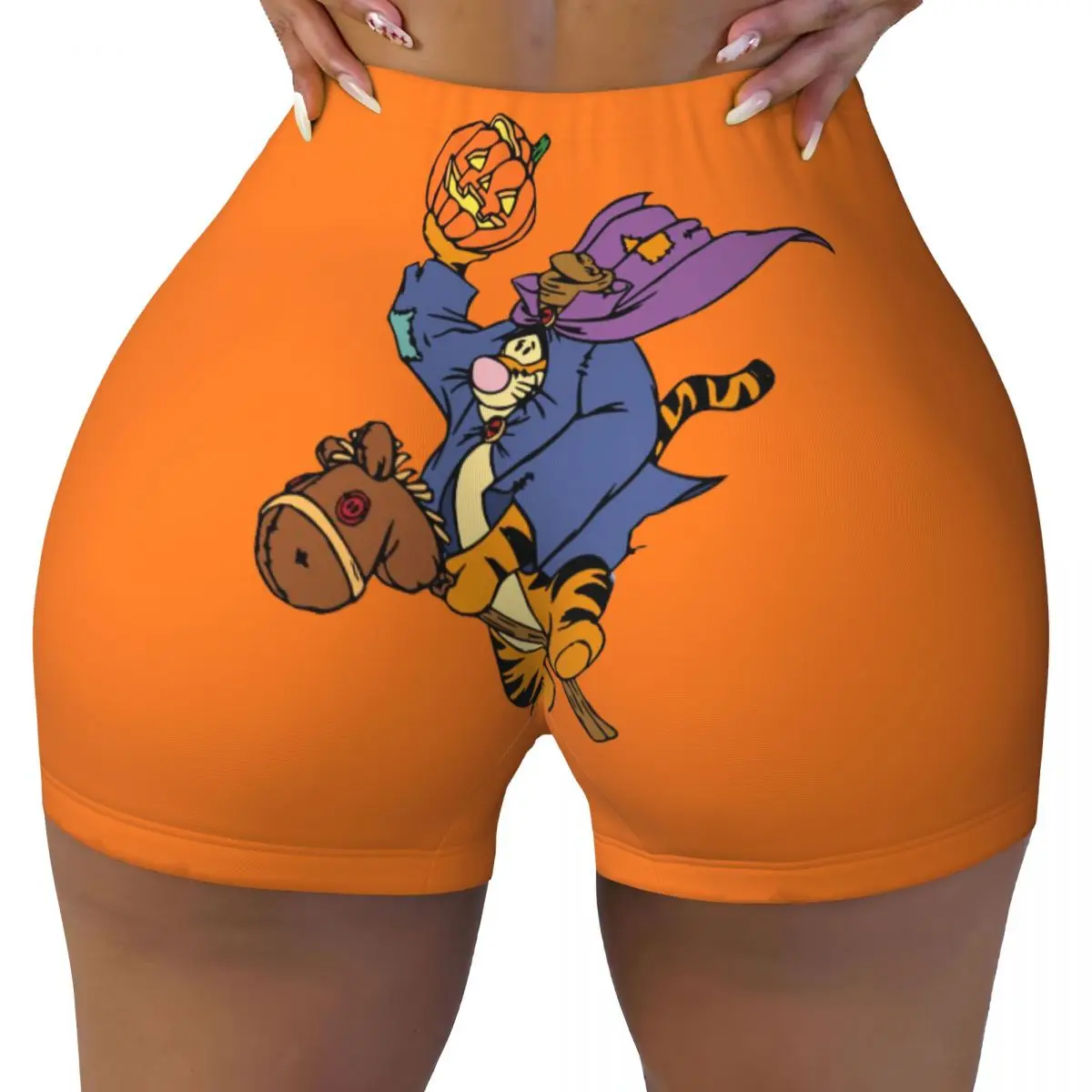 

Пользовательские My Friends Tigger Pooh мультфильм Хэллоуин тренажерный зал волейбол байкерские шорты женские шорты для тренировок йоги