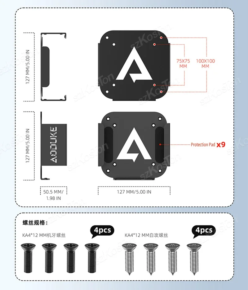 Металлический держатель для настольного компьютера Mac Mini M4 под настольной подставкой за монитором VESA для Mac Mini M4 Pro, аксессуары для ПК