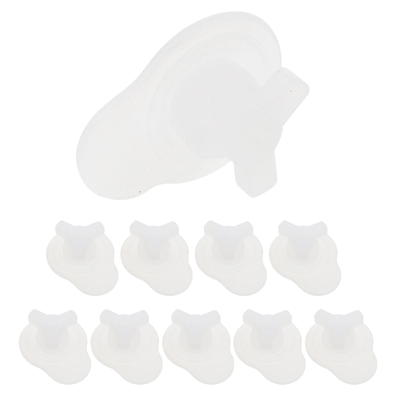 

10pcs Silicone Air Vent Holes for Food Containers Small Round Dust Proof Design Microwavable White Plugs Storage Solution