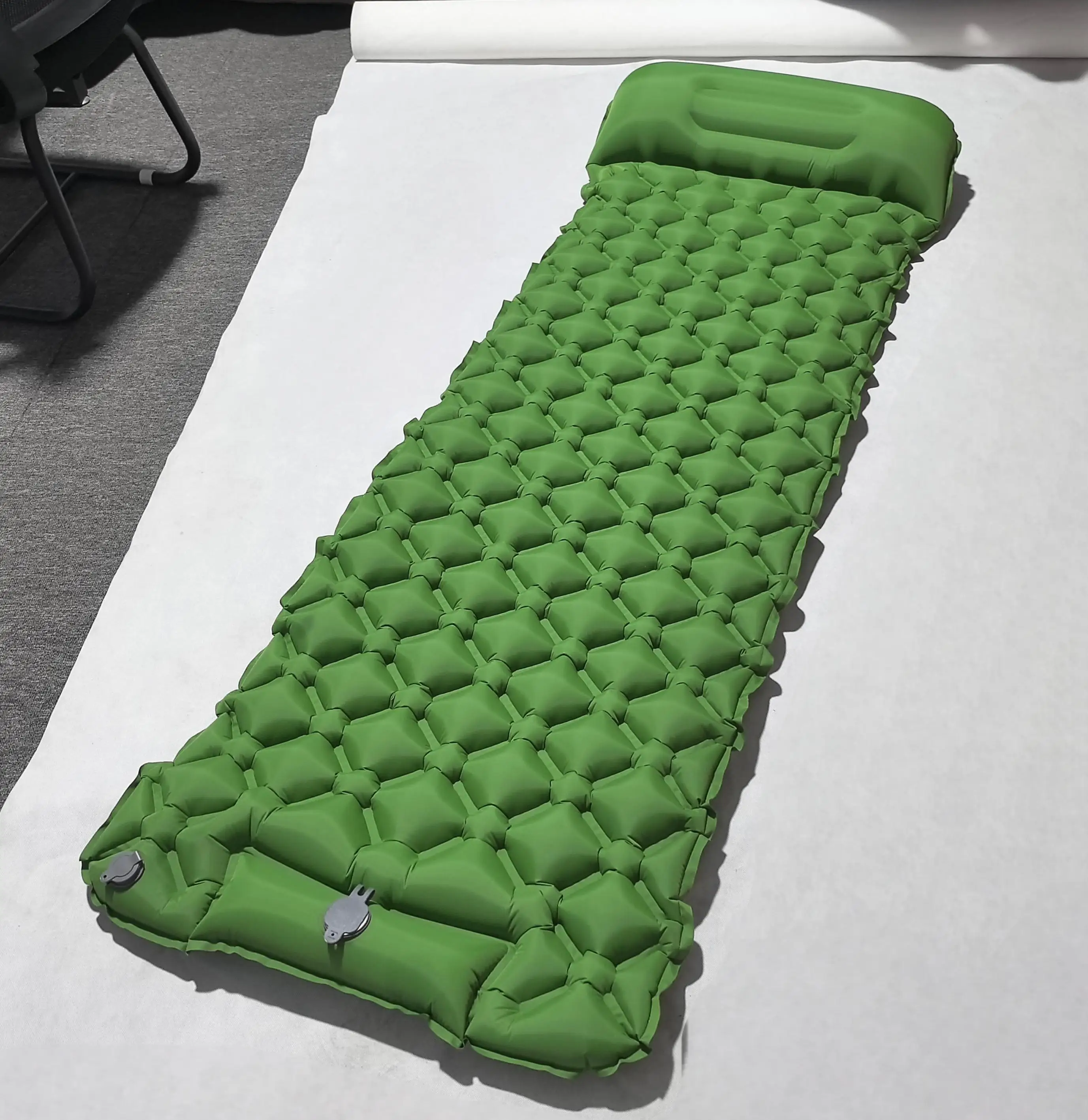 

Надувной матрас с ножным насосом, помпа не требуется! Быстронадувной коврик Diamond Pad для гостиной, гостевой кровати, детских игр, кемпинга