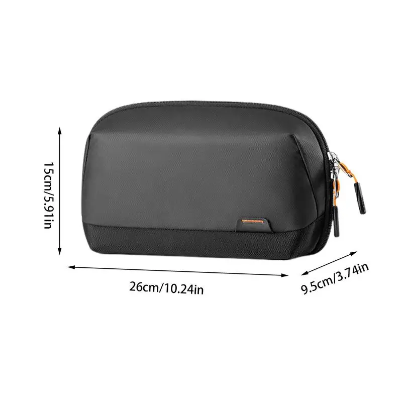 Cable Storage Bag 180 Degree Opening Travel Electronic Organiser Portable USB Data Lines Charger Plug Pouch For Daily Necessity