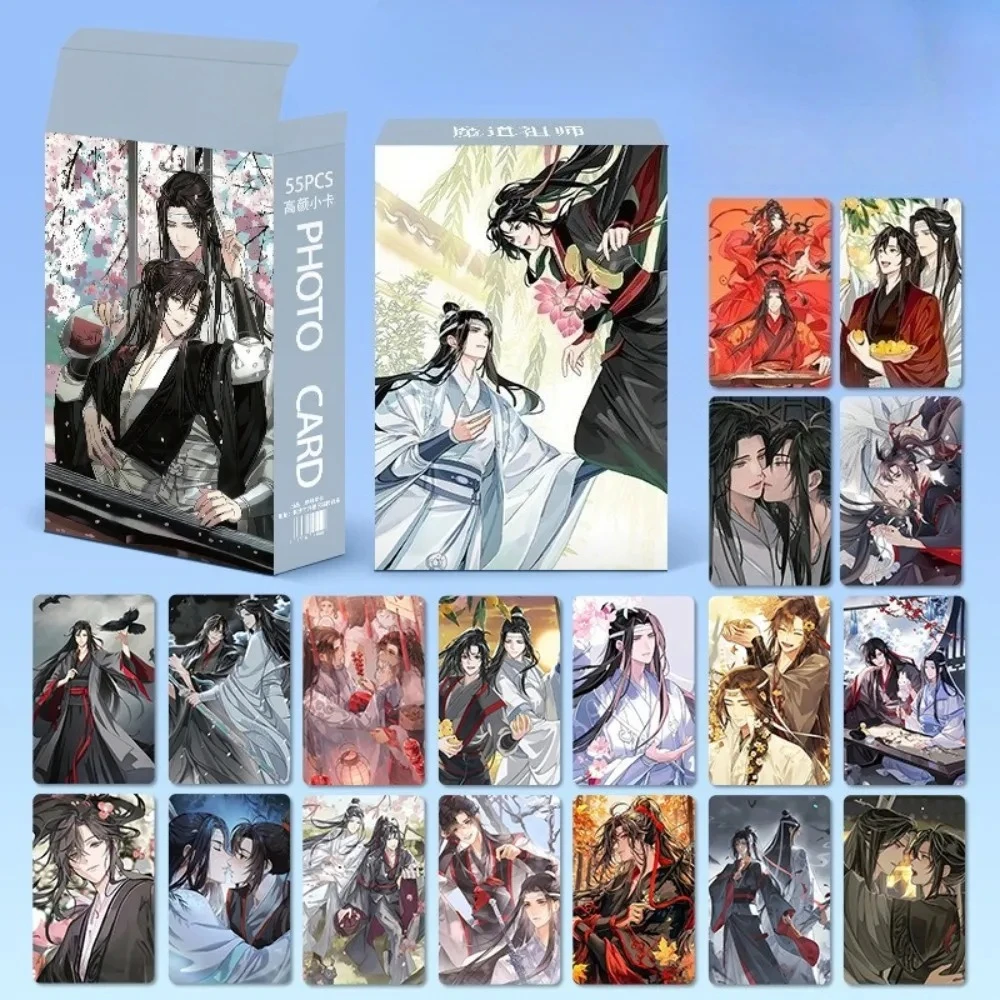 

55Pcs Clear Atmosphere Printed Anime Characters Surrounding Cards Enthusiasts Collect Exquisite Gifts for Friends Texture