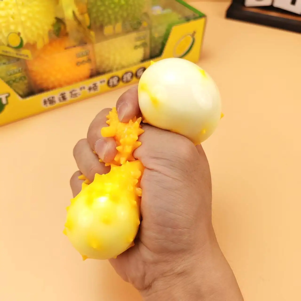 Simulated Cute Creative Stress-Relief Durian, Fun Fruit That Doesn't Rot, Stress-Relief Interesting Toy