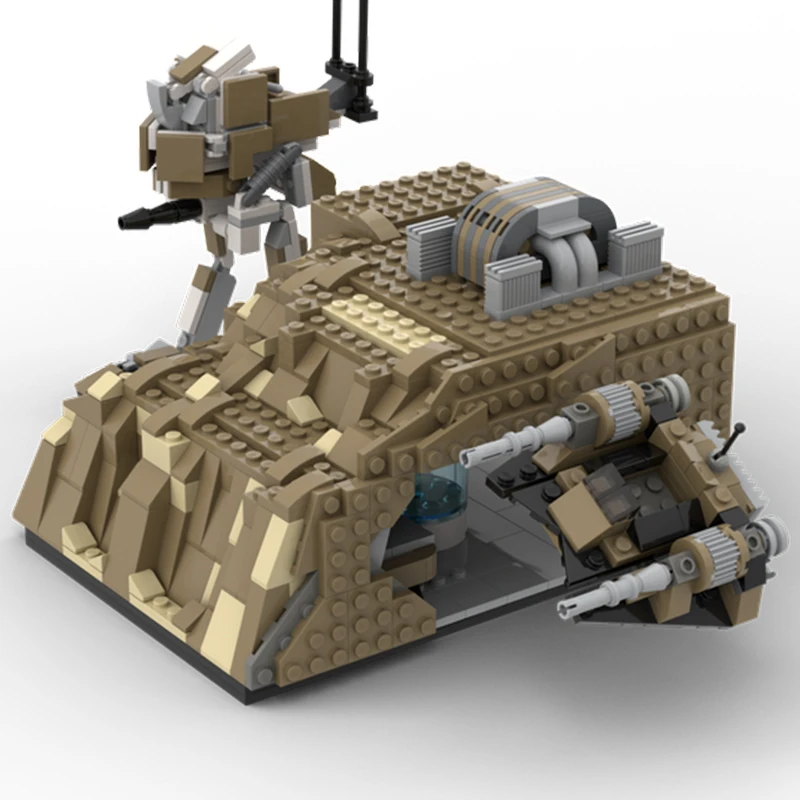 672 PCS Customize Battle Fortress MOC Customize Modular Building Block Technology Popular Model Simple DIY Boy Toy Birthday Gift