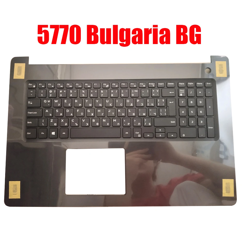 

Laptop Palmrest For DELL For Inspiron 17 5770 04DNW1 4DNW1 0KF9FG KF9FG Without Backlit Bulgaria BG Keyboard Black Upper Case