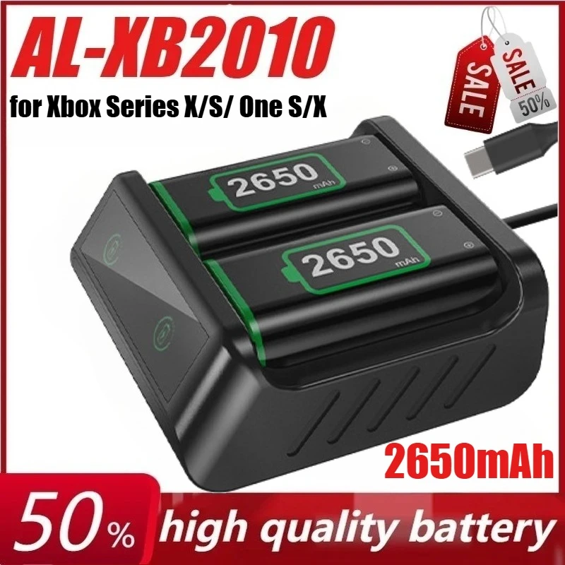 

AL-XB2010 2650mAh Rechargeable Battery for Xbox Series X/S/ One S/X Controller Battery + USB Battery Charge Dock