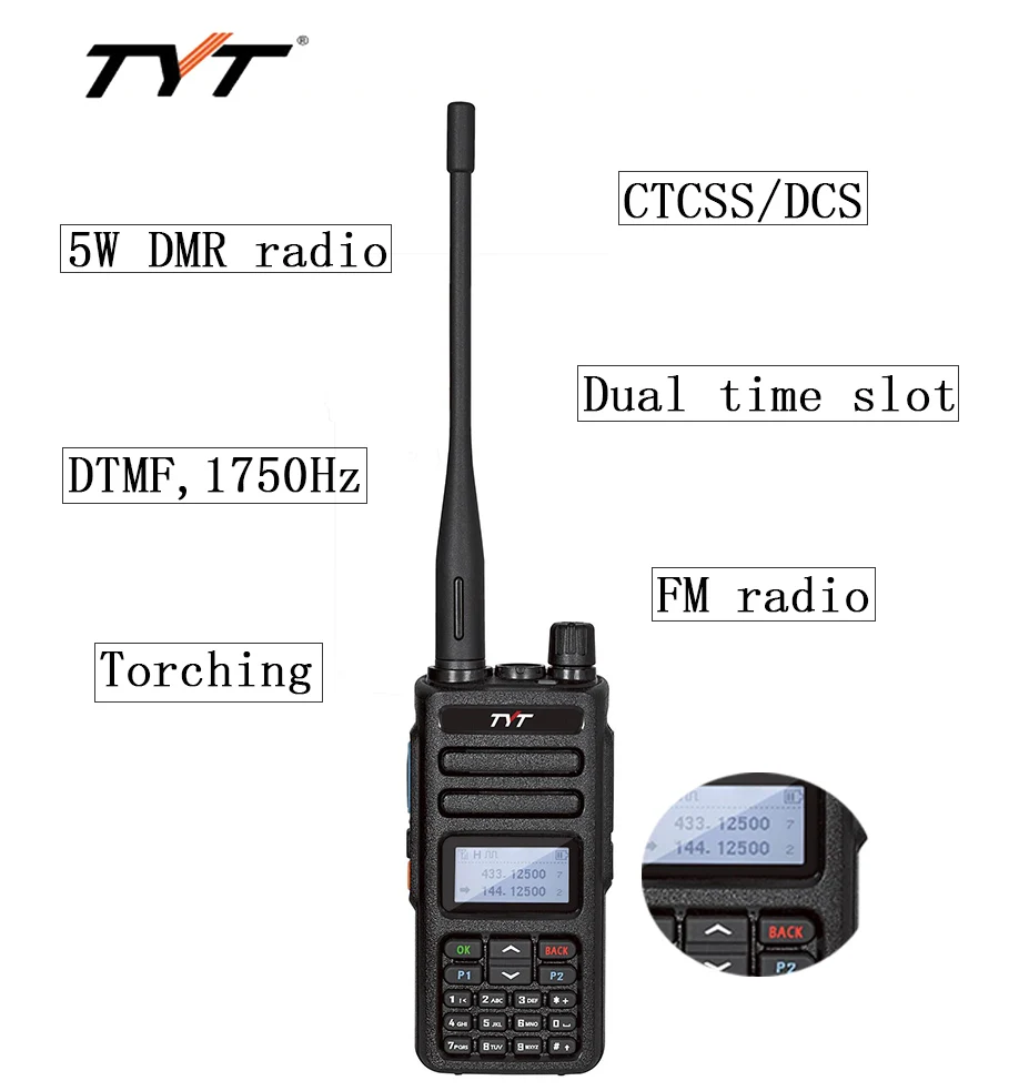 High Quality TYT MD-750 Handheld Walkie Talkie 5w 1024ch DMR  RADIO