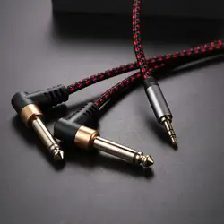 Câble audio coudé Mini Jack 3.5 pour touristes, 1/4 