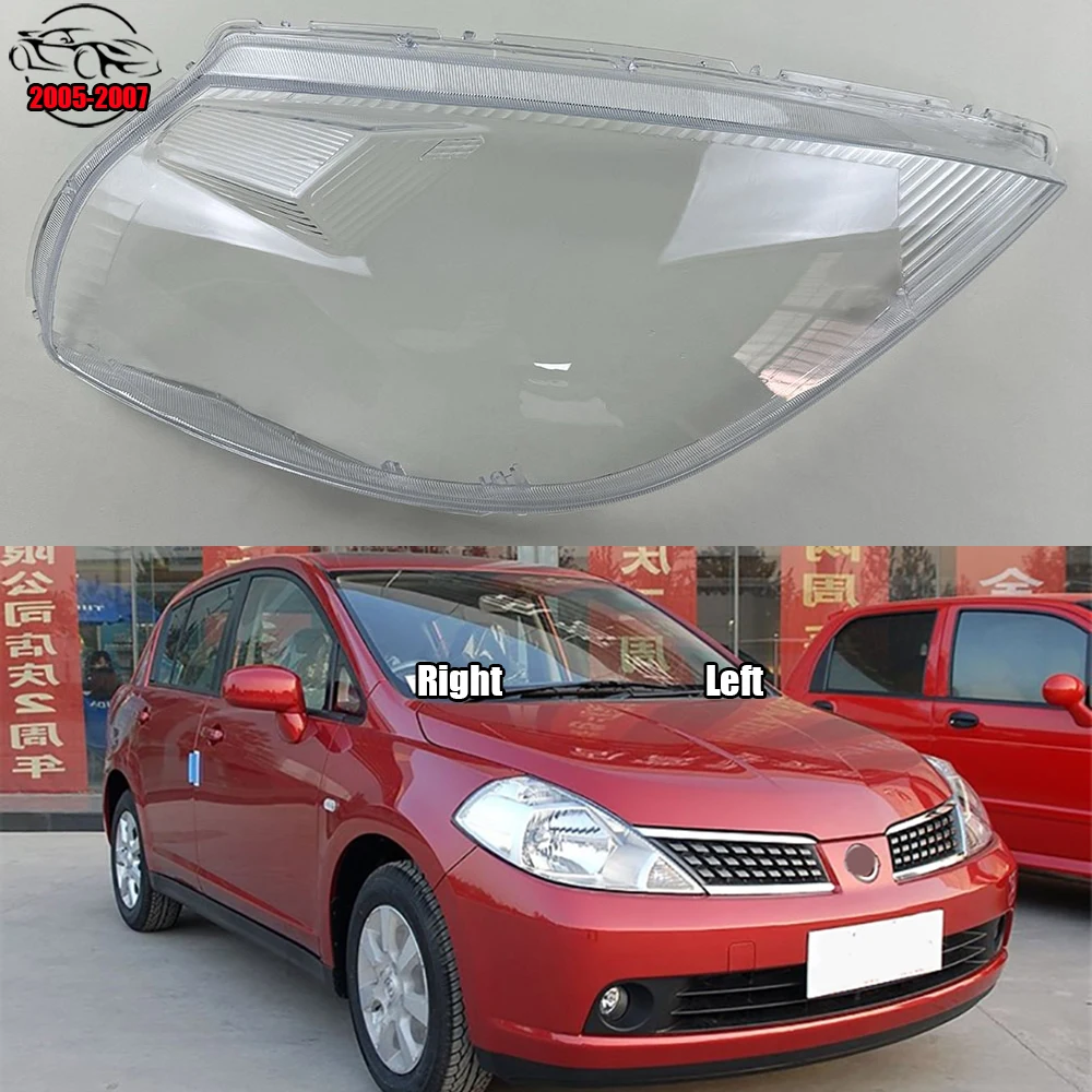 

For Nissan Tiida 2005-2007 Front Headlamp Cover Transparent Mask Lamp Shade Headlight Shell Lens Replace The Original Lampshade